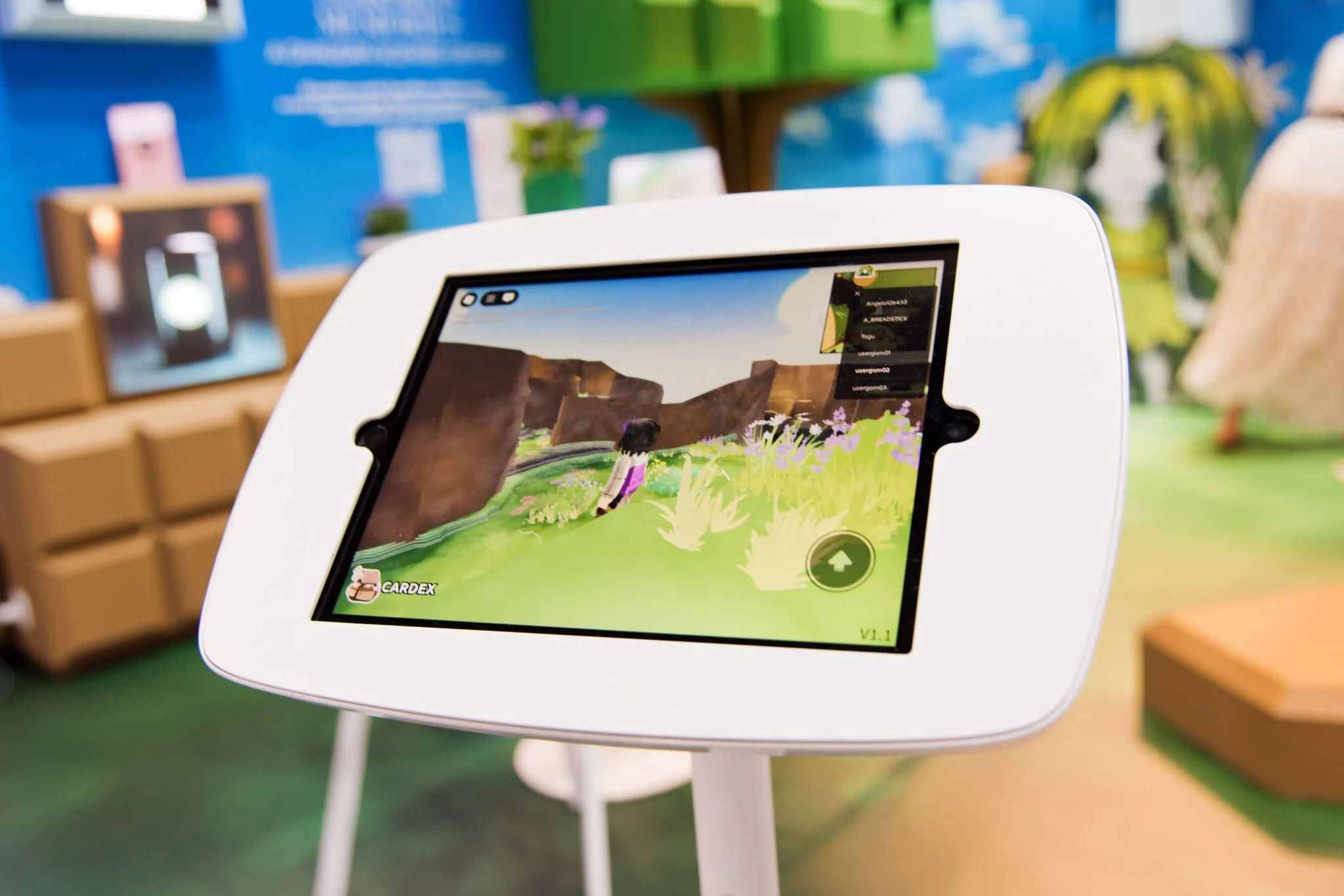 Tablet showing Givaudan’s existing Roblox game